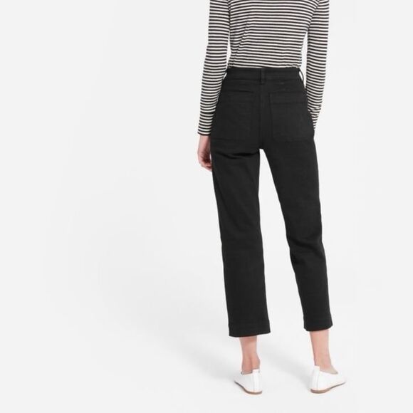 Everlane Cropped Straight Short Pant in Black Size 00 - Picture 6 of 10